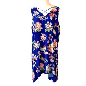 BOUTIQUE ITEM- Floral Sleeveless Dress in Blue